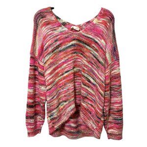 Loft Lou & Grey Womens Marled Knit Sweater XL‎ Pink Soft Girl Coquette Slouchy